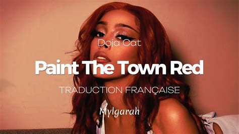 doja cat paint the town red traduction francais|paint the town red.